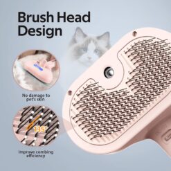 Alternative view of AquaGlow 3-in-1 Pet Steam Brush - Effortless Deshedding & Hydration